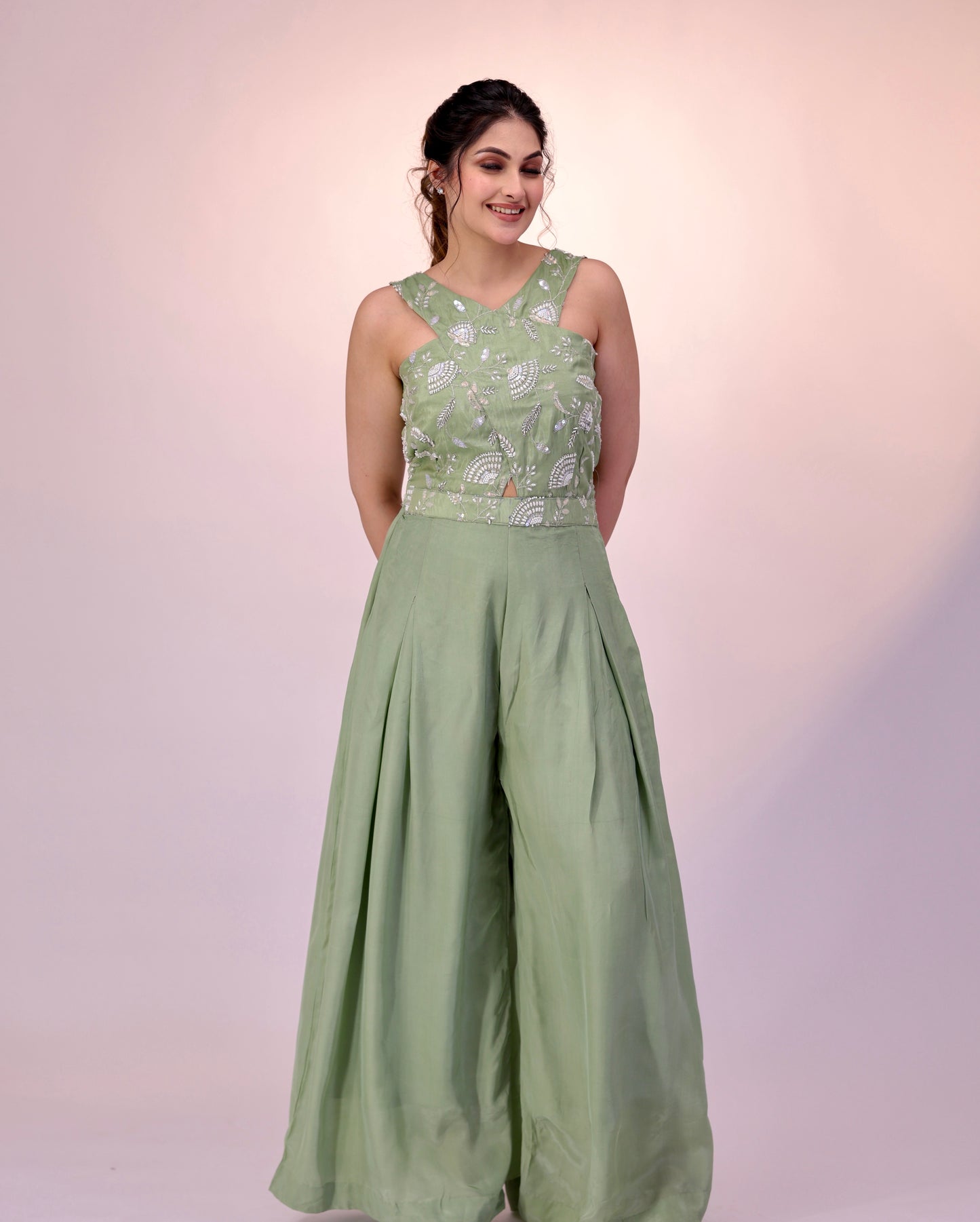 Elira Green Jumpsuit
