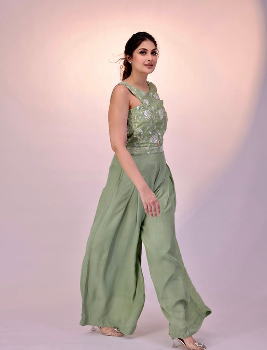 Elira Green Jumpsuit
