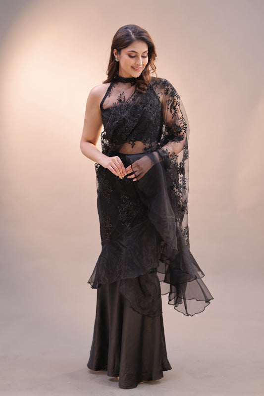 Midnight Élan Saree