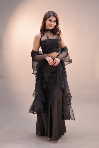 Midnight Élan Saree