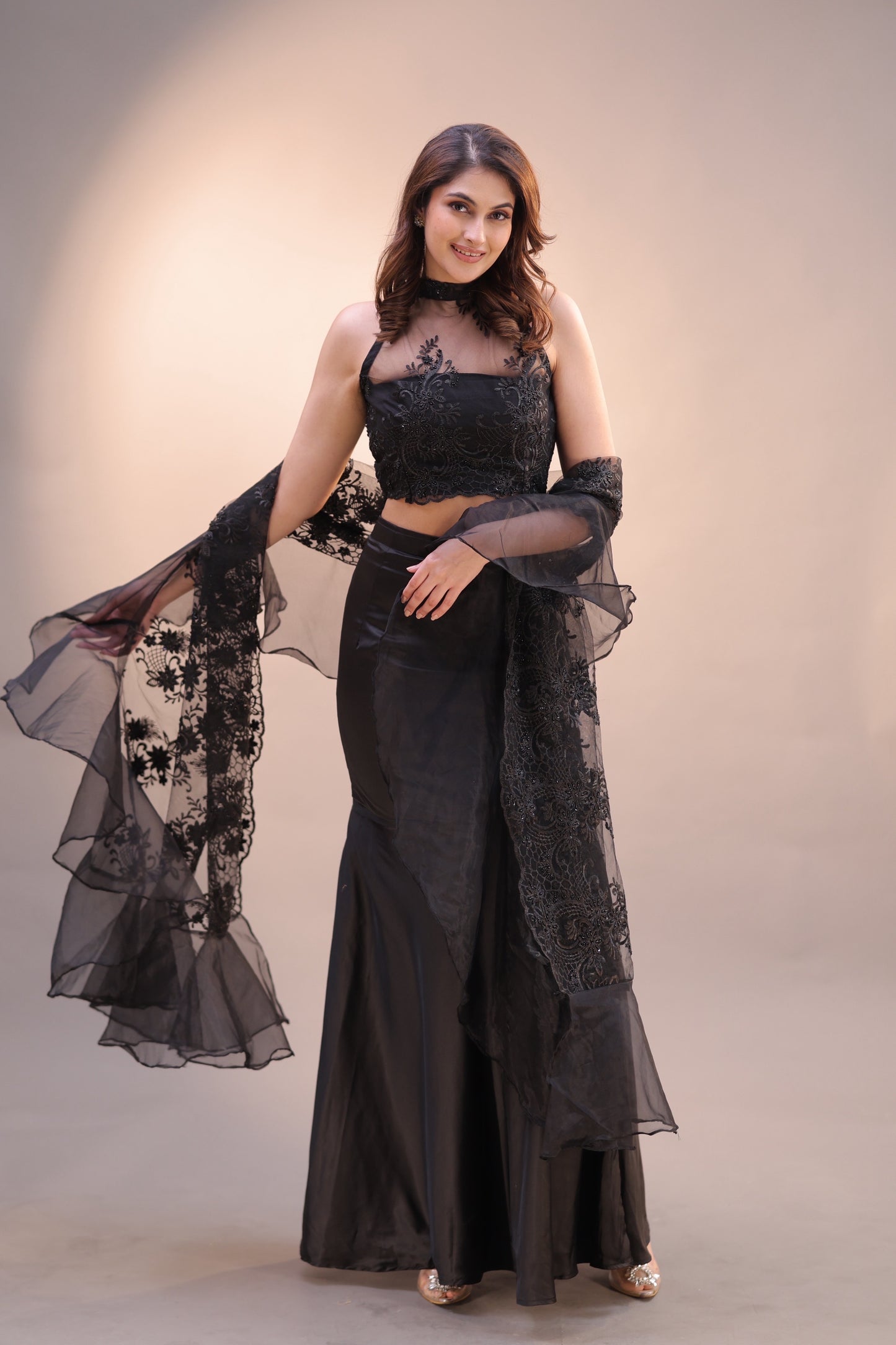 Midnight Élan Saree