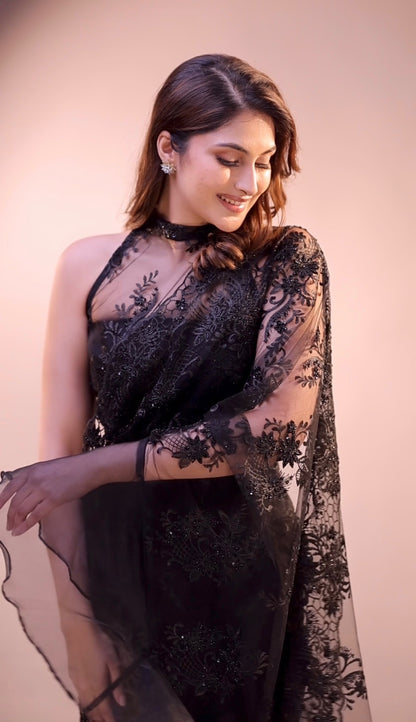 Midnight Élan Saree